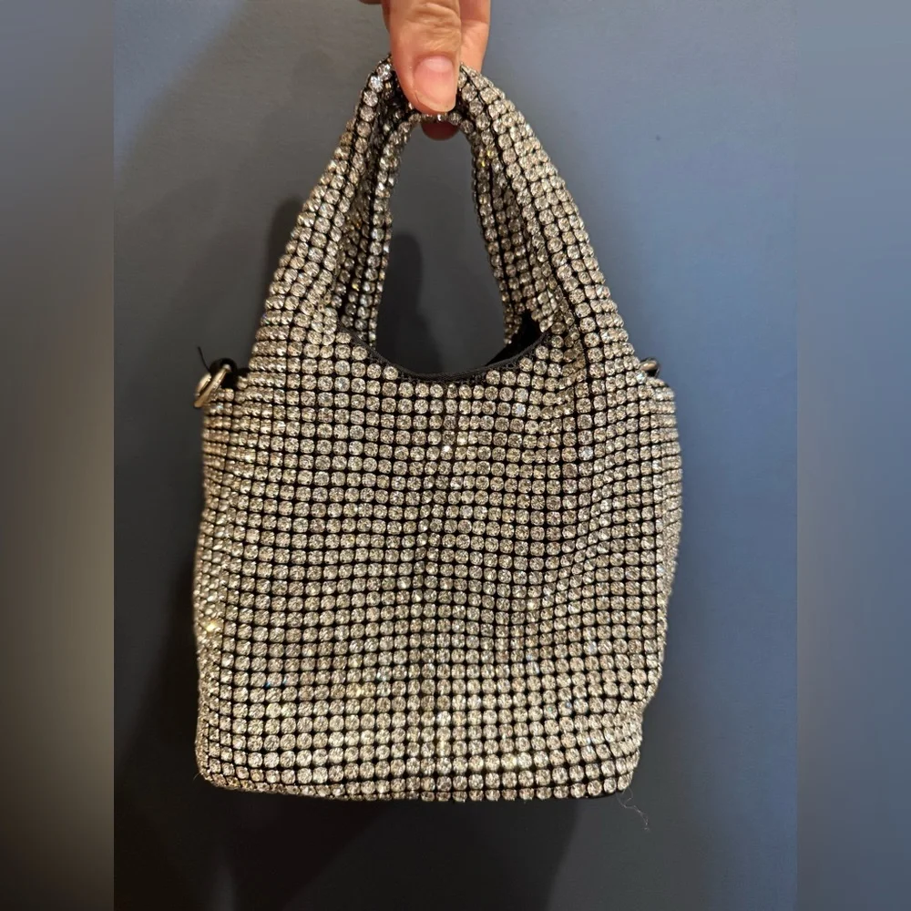 Melie Bianco Thea small Crystal small top‎ handle bag